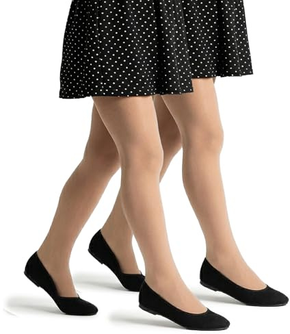 NOQ Medias Niña 20 DEN Semitransparentes – Pantimedias Niña para Escuela y Ballet, Medias Escolares Suaves y Elásticas, Pantys Niña Clásicos para Uniforme, Danza y Uso Diario, 2 o 3 Pares