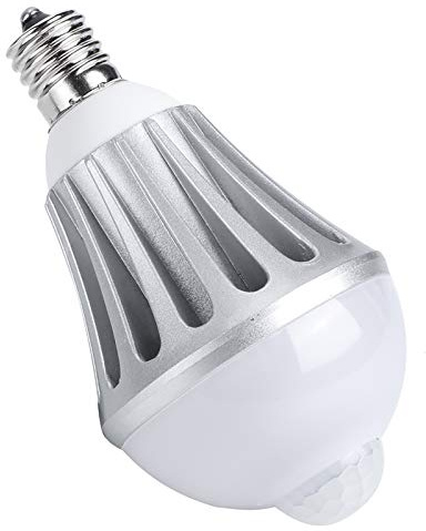 Vistreck Bombilla LED con Sensor de Movimiento E17 AC85‑265V 9W para Dormitorio y Pasillo - Lámpara de Inducción con Amplio ángulo Detección (Blanco cálido)