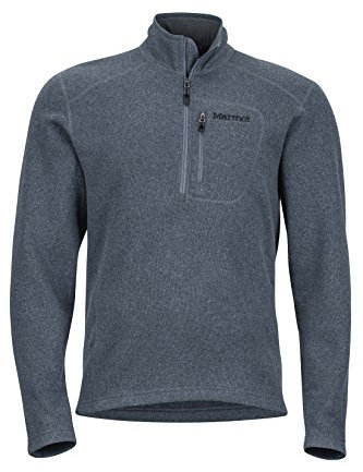 MARMOT Herren Drop Line 1/2 Reißverschluss Pullover Leichter 100 Gewicht Pullover Fleece Jacke Stahl Onyx, Größe S