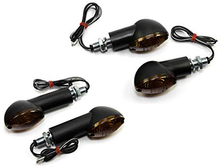 Blinker Satz 4 Stück Cat Eye 20 mm + 40 mm schwarz E-geprüft für AJP AJS Aprilia Benelli Beta BMW Cagiva CFMOTO CH Racing Daelim Derbi Ducati Gas Gas Generic Gilera HM-Moto Honda Husaberg Husqvarna