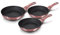 Berlinger Haus I-Rose Set 3 Bratpfannen Induktion 20-24-28cm, Aluminium, Antihaftbeschichtung Ökologisch Titan ohne PFOA, Design, Geeignet für Alle Herdarten, Glaskeramik, Gas