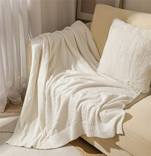Hayisugal Kuscheldecke Flauschige Wohndecke SUPER WEICH UND ANGENEHM als Sofadecke Warme Couch Decken Sofa Decken Schlafdecke Strickdecke für das Bett Sofa, Beige, 150 x 200cm