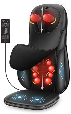 COMFIER Shiatsu Neck Back Massager with Heat, Adjustable Massage Chair Pad Back Support Massage Seat Cushion for Full Body Massager Gifts for Dad