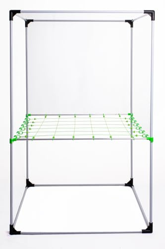 Scrog Netz | 120x120 cm | 6x6 Raster | Ø16 mm Grün | Betternet Grownetz | Single Layer: Verschiebbares Raster hilft, Triebe besser zu erreichen, zu bewegen und gezielt zu führen