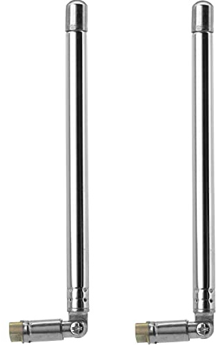 Fohevers Lot de 2 antennes télescopiques 6 sections SMA mâle 73 mm-300 mm Dipôle haute performance 3,5 dBi 315 MHz pour ouvre-porte de garage Télécommande de voiture Prise télécommandée