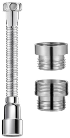CRLLDPM 1 Pieza Alargador Grifo Cocina, Boquilla Grifo Universal Girar 360 Grados, Extensión del Grifo, con 2pzs Adaptador de Grifo, Conector de Grifo, para Mayoría de Grifos de Cocina y Baño