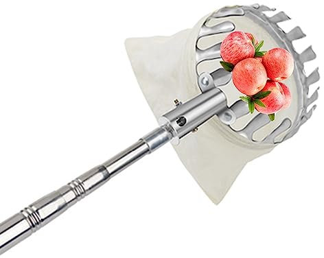 LekLai Recolector de Frutas, Herramienta Recolector de Frutas, para Recoger Manzana, Ciruela, Aguacate, Naranja, Nectarina, Melocotón, Mango/a/4M/13Ft