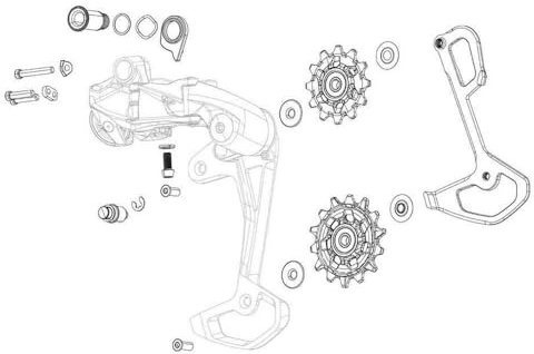 Sram Apex XPLR AXS Innen-Käfig für Erwachsene, Unisex, mehrfarbig (mehrfarbig), Einheitsgröße