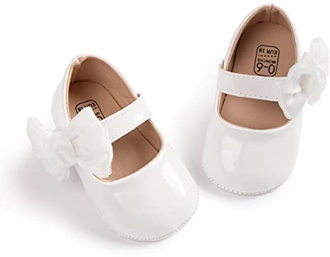 CENCIRILY Baby Mädchen Lauflernschuhe Bowknot Prinzessin Schuhe Neugeborenes Blumen Mary Jane Flats