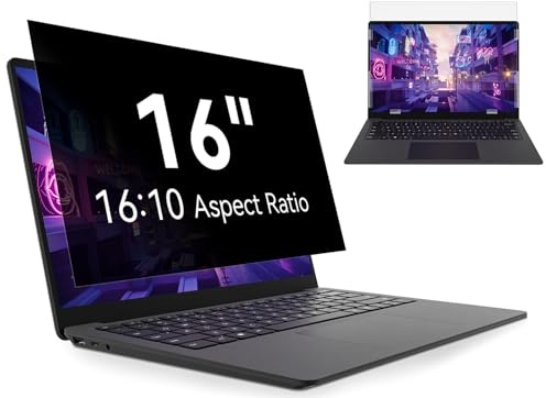 16 Pouces Filtre de Confidentialité pour écran Ordinateur Portable, Compatible avec HP/Dell/Acer/Lenovo/Thinkpad/Samsung/ASUS/Sony, Aspect 16:10 Amovible Anti-Lumière Bleu Premium Protecteur D'écran