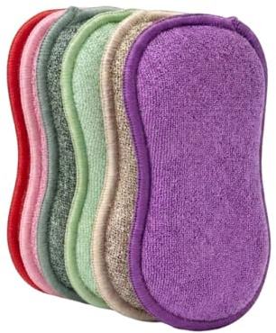 5 Reinigungsschwämme + 1 Gratis – Clever Sponge – Venteo – mehrfarbig – Erwachsene – doppelseitig mit Schaber – reinigt alle Oberflächen – maschinenwaschbar – kratzfest