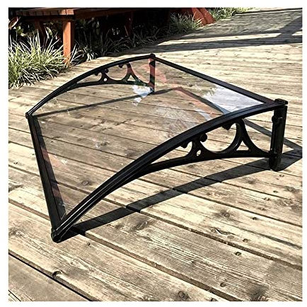 Tür Vordach Fenster Markise, Überdachung Vordach Abdeckung Mit Aluminium-Halterung, Schutz Für Eingänge Sonne-Regen-Schnee-Überdachung Für Außenbereich Terrasse Veranda(100x300cm)