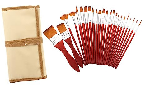 SEWACC Aquarellpinsel-Set -teilig Nylon Pinseltasche für Öl- und Aquarellmalerei