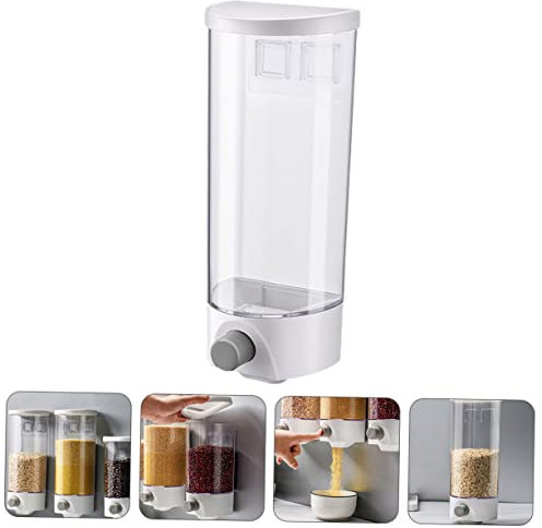 Ciieeo Coarse Cereal Storage Container Airtight Lid Wall Mounted Jar Organizer Storage Jars Wall Organiser Lid for Beans Corns