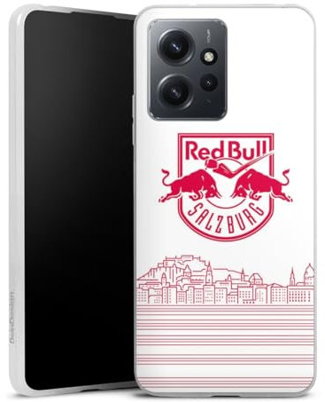 DeinDesign Slim Case extra dünn kompatibel mit Xiaomi Redmi Note 12 4G Silikon Handyhülle transparent Hülle Eishockey Skyline EC Red Bull Salzburg