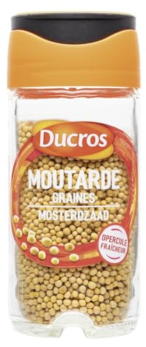 DUCROS – Moutarde aux Graines Croquantes, Saveur Intense pour Relever Vos Plats (Flacon 48g) - Le Lot De 4