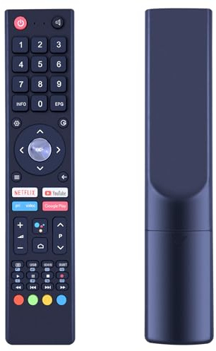 GOUYESHO Telecomando di ricambio con funzione vocale per TEKLIO Smart LED TV TK32HSA11 TK40HSA11 TKO43QA11 TKO24GTV TKO32GTV (funzione vocale)