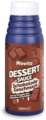 Topping von Eis und Desserts | Dessertsoße | Perfektes Topping für Pancakes, Waffeln & Nachspeisen | 250g | Movito (Schoko)