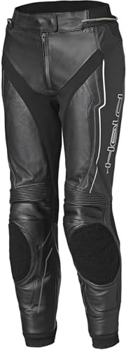 Held Debbie 3 Base Pantaloni in pelle da motociclista femminile, nero/bianco, 48