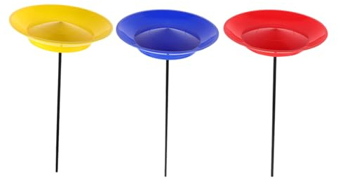BESPORTBLE Set di Giocoleria 3 Pezzi con Piatti Rotanti e Bastoni da Giocoleria Colorati, Materiali Leggeri per Allenamento Sensoriale e Spettacoli Circensi, Adatto e Eventi Sportivi