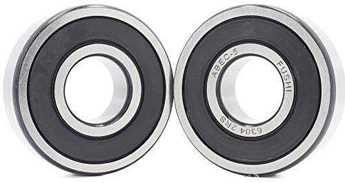 6304-2RS 20x52x15mm Doppelgummidichtungslager, ABEC-5 Vorgeschmierte Drehmaschine Deep Groove Kugellager (Packung mit 2 Stk.)