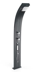 Arkema Design Solardusche aus Aluminium im geschwungenen Design Dada D340/7016 - Anthrazit