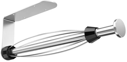 Küchenrollenhalter Edelstahl, Silber Einhand Bedienbarer Küchenrollenhalter Ohne Bohren oder Gebohrt für Küche, Bad, mit Dämpfungseffekt, Selbstklebend (Silber)