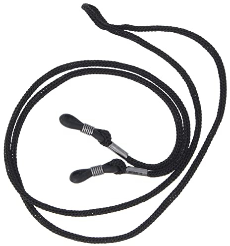 Brillenkordel/Brillenband mit Gummischlaufe in Schwarz im Super Spar Pack x 12