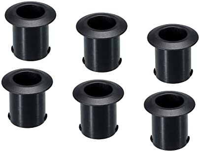 sourcing map 6Pcs T Shape Rubber Grommet Mount Dia 19.5mm ID 15mm H 25mm Seal Protection Hole Plugs for Cable Pipe Black