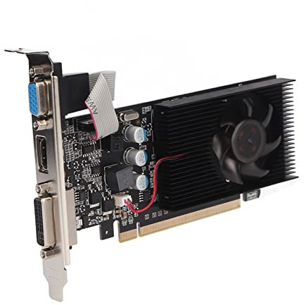 Scheda Grafica DDR3 da 2 GB, Schede Grafiche Video DDR3 da 2 GB a 64 Bit di per Uso in Ufficio con Video HD, Scheda Video GT610 per PC da Gioco, VGA, DVI