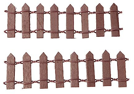 Didiseaon Set Da 10 Pezzi Mini Recinzione in Legno Per Decorazioni Natalizie e Micro Paesaggi Fai Da Te, Staccionata Flessibile Per Giardini Delle Fate, Mini Ornamento Per Alberi Di Natale e Cortili