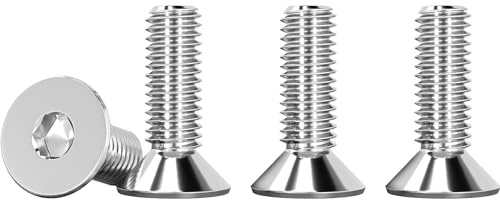 Drenky Tornillos Avellanados con Hexágono Interior, M5 X 16 mm Tornillo Avellanado Acero Inoxidable A2 V2A Tornillos de Cabeza Avellanada Norma DIN 7991 / ISO 10642, Rosca Completa, 25 Piezas