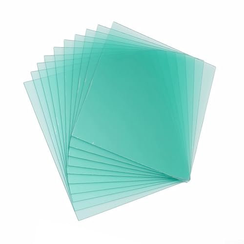 10 piezas de repuesto exterior de pantalla de casco de soldadura, placa protectora transparente, lente de cubierta protectora de policarbonato transparente para casco de soldadura (133 x 114 mm)