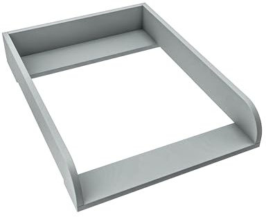 regalik Wickelaufsatz für Kullen von IKEA für 40 cm Kommoden, Aschgrau | Abnehmbar Wickelkommode Aufsatz, Wickeltischaufsatz mit Abgerundeten Frontplatten, einfache Montage, pflegeleicht, 72 x 54cm
