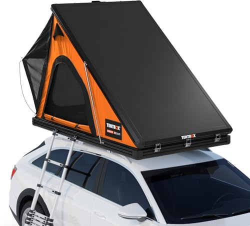 TentBox - Autodachzelt Cargo - TentBox Autodachzelt für 2 Personen - Camping für alle Vier Jahreszeiten - Dachzelt Box - Komplett aus Aluminium gefertigt, Aufbau in 30 Sekunden