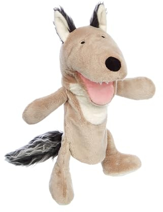 Sigikid Handpuppe Wolf Märchenfigur beige Kinderpuppe Kasperlefigur | Plüschfigur Handpuppe für fröhliches Rollenspiel - kindgerecht spielen und lernen