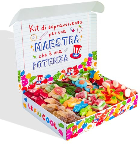 American Uncle Wunnie box – Regalo per maestra - Scatola di caramelle gommose miste da 1kg, Idea regalo maestra