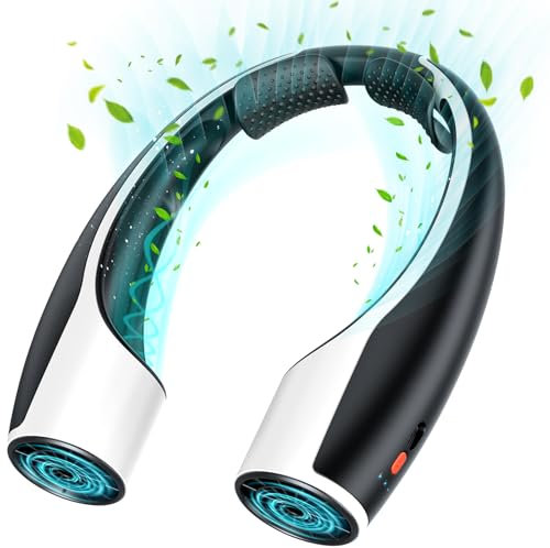 Rohent Portable Hands-Free Neck Fan - 4000mAh Battery, USB-C Rechargeable, Ultra-Quiet, 4 Adjustable Speeds – Perfect for Office, Outdoor, and Travel Use