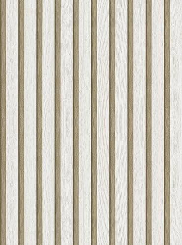 Belgravia Carta da parati autoadesiva, 44.5x500CM venature del legno strisce di giunzione in vinile con pellicola adesiva in vinile e legno di noce e quercia