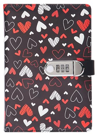 NectaRoy Journal Intime Fille, Ciel étoilé Carnet de Notes avec Serrure à combinaison, Cahier Journal Bloc-notes Secret en PU Cuir Pour Bureau, Taille 215x150mm