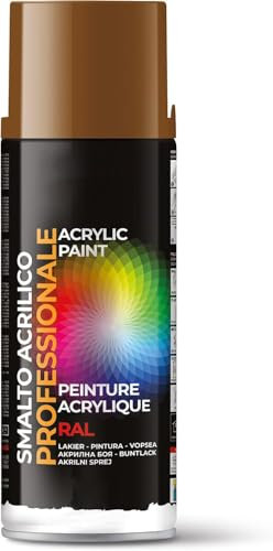 AERREGI Bomboletta di Vernice Spray Acrilica in diversi Colori Ral (RAL 8003 MARRONE TERRACOTTA)