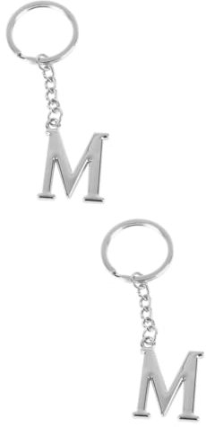 LIFKOME 2stücke Neuer Titel Für Ihr Produkt Könnte Folgendermaßen Aussehen Eleganter Buchstaben Schlüsselanhänger Aus Metall Stilvoller Schlüsselring Für Taschen Und Accessoires