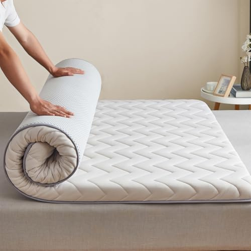 Japanische Futon-Matratze, faltbare Isomatte für Reisen/Tatami/Camping/Boden, tragbare Schlafsaal, Klappmatratze, Boden, Gästebett (grau, 180 x 200 cm)
