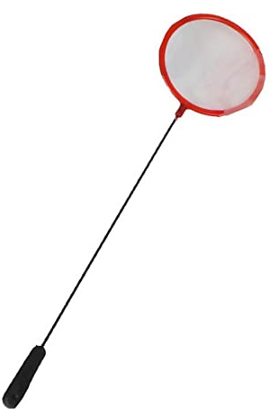 RALIYATX Rete da pesca per acquario, 7,6 cm, retino fine forte e sicuro per la pesca di piccoli pesci e gamberetti, colore rosso