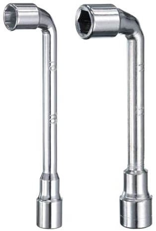 QUARKZMAN 2 Pcs Llave de Vaso Hexagonal en Forma de L 10mm 11mm de Acero 45# de Doble Extremo Métrico de 6 Puntos para Reparaciones Generales, Tuberías, Mantenimiento de Bicicletas