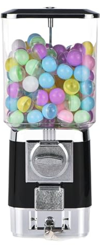 ZephyrGlow Máquina Expendedora De Juguetes con Cápsulas, Dispensador De Dulces Comercial, Máquina Twister De Cápsulas Esféricas, Hucha Contador Máquina De Chicles,Black