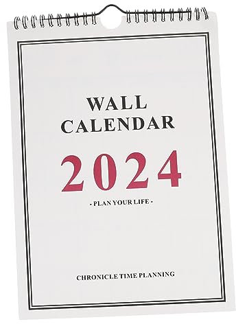 Artibetter Spiralkalender zum Aufhängen Monatskalender für Zuhause und Büro Haushaltskalender mit Glatter Oberfläche Stabiler Wandkalender für Termine und Notizen