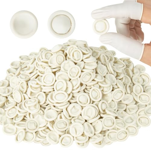 3000PCS Latex Finger Cots Disposable Finger Gloves Anti-Static Finger Covers for Fingertip Protection, Medium Finger Protectors for Electronic Repair, Handicraft, Industrial Application, Beauty, Salon