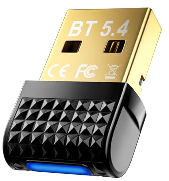 Chiavetta Bluetooth 5.4 per PC, Adattatore USB Bluetooth a Bassa Latenza, Dongle Wireless per Windows 11/10/8.1/7, Compatibile con Cuffie, Mouse, Tastiere, Controller, Stampanti e Altri Dispositivi