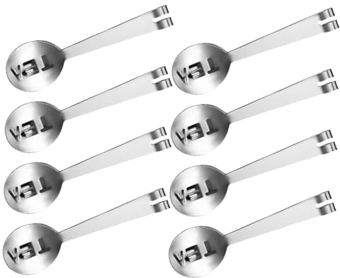 Cabilock Lot De 8 Porte-Thé En Acier Inoxydable Passoire À Thé Porte-Filtre À Thé Porte-Thé Outils Pour Sachets De Thé Accessoires Pour Thé Pince À Thé Cuillère Pince À